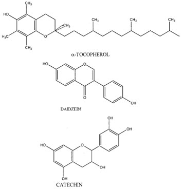Chemical structures of some examples of phenolic antioxidants.