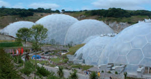Geodesic biome domes at the Eden 